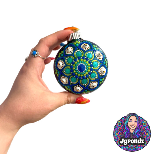 3” Melting Snowman Mandala Ornament