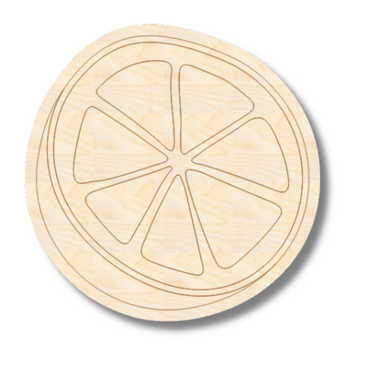 Unfinished Wood Etched Lemon Shape | Paint By Line Crafts | up to 30" DIY