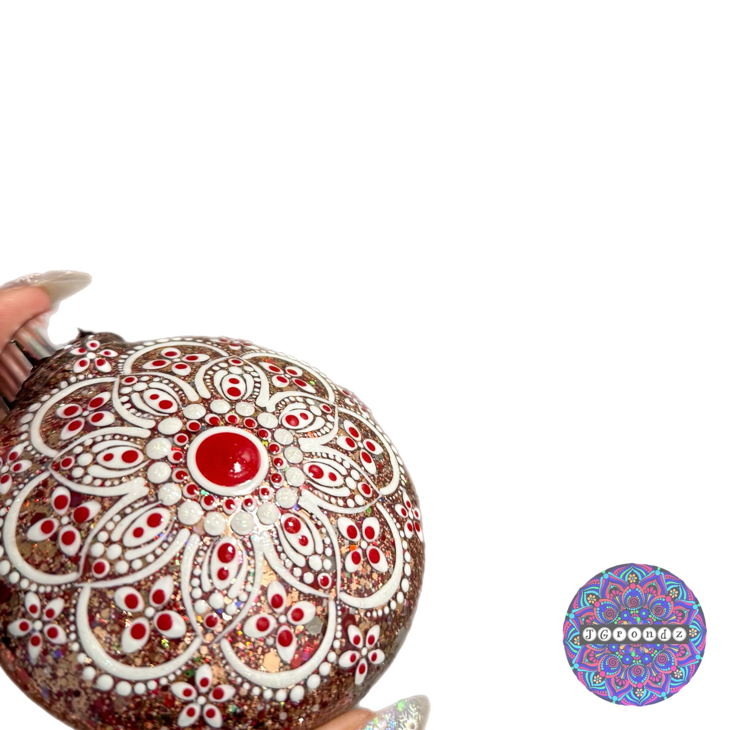 3” Mandala Glitter Ornament