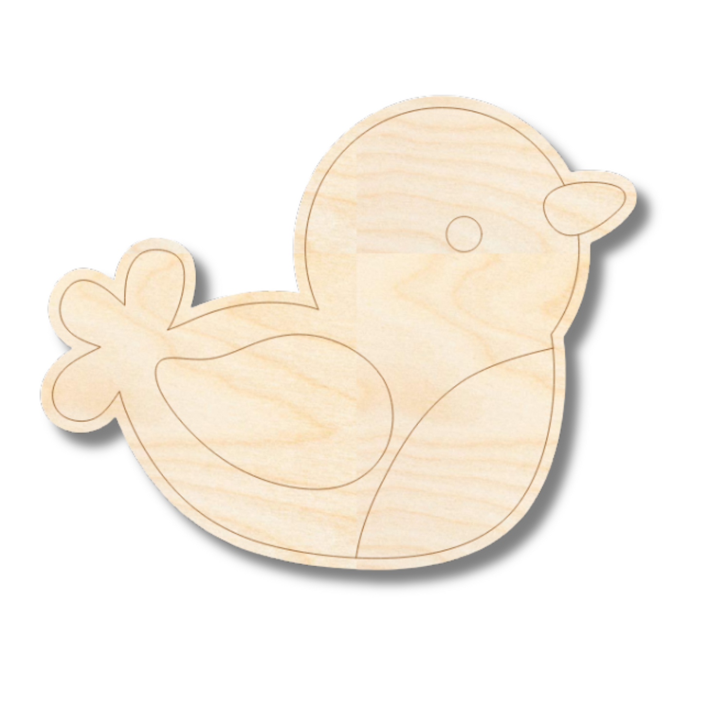 Unfinished Wood Etched Bird Shape | Paint By Line Crafts | up to 30" DIY