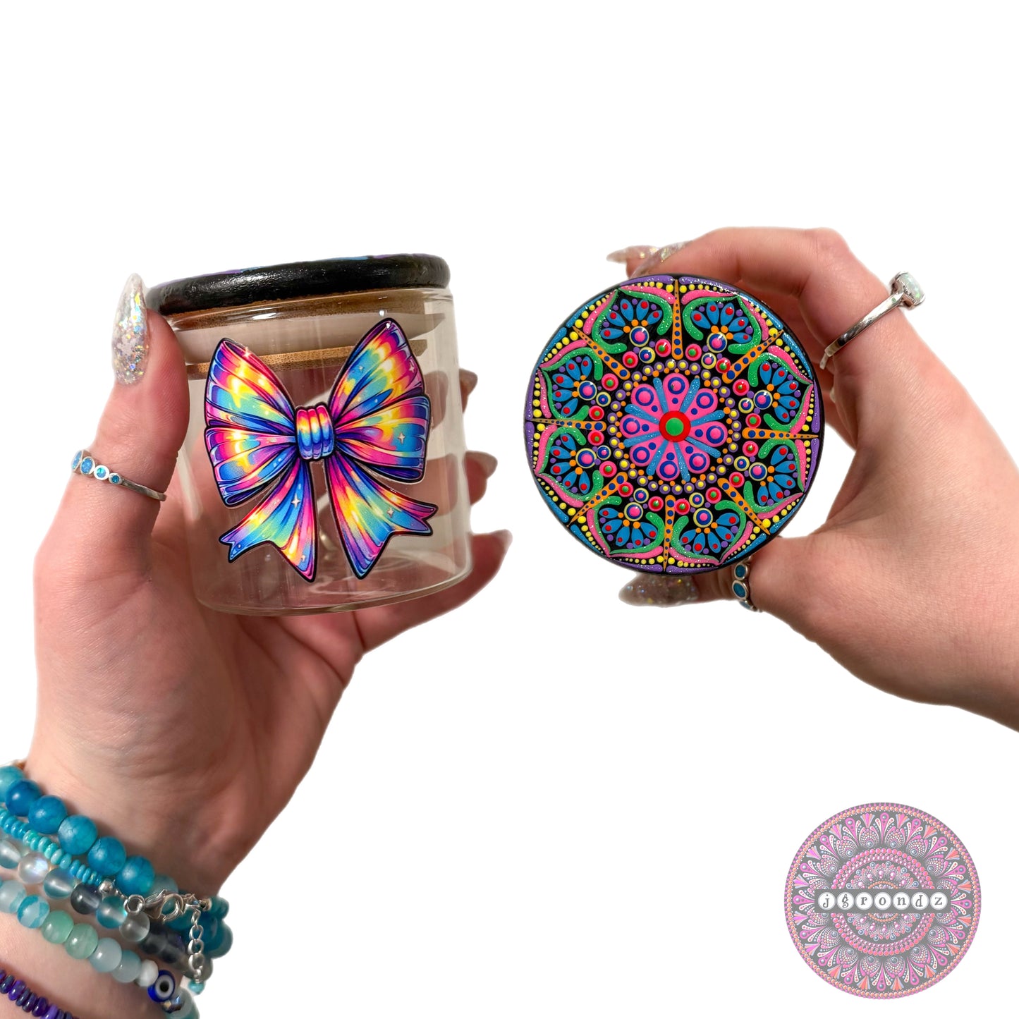 Vibrant Mandala 4oz Stash Jar