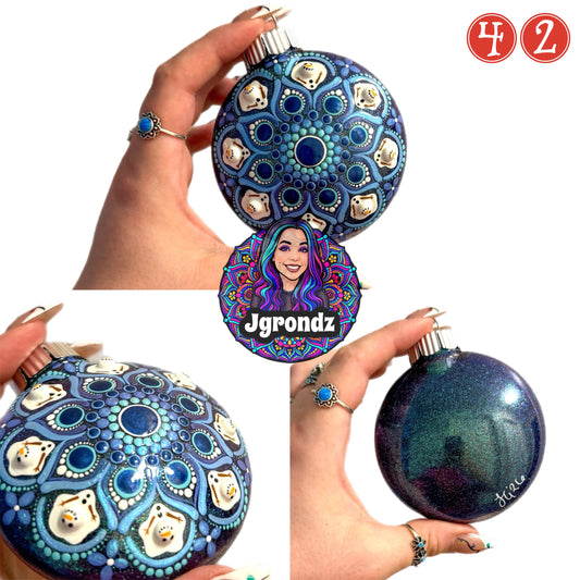 3” Melting Snowman Mandala Ornament