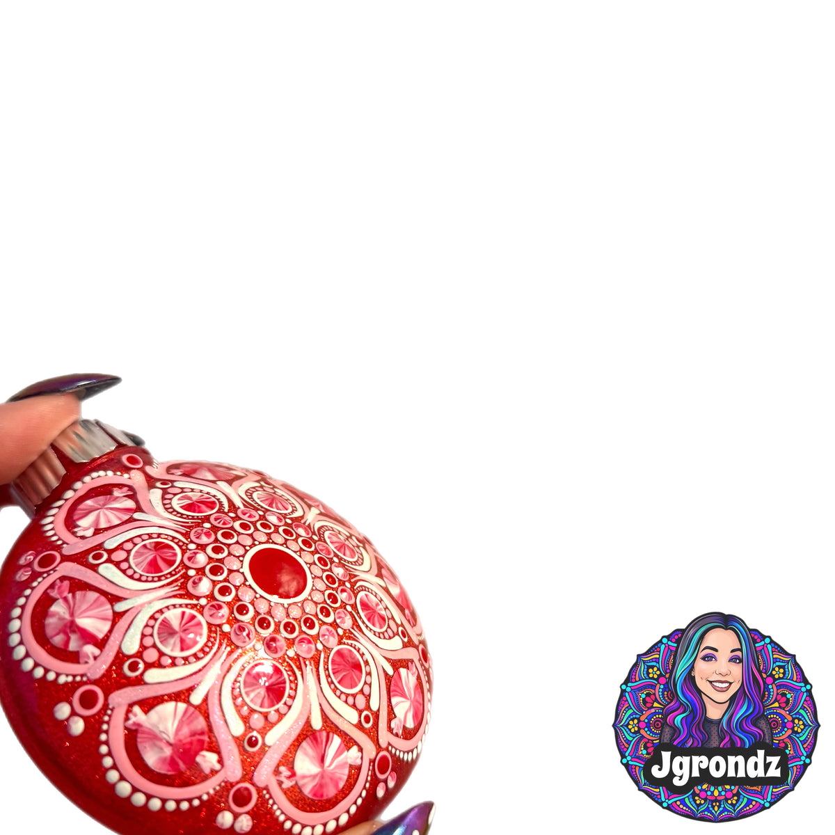 3” Peppermint Mandala Ornamente