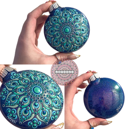 3” Mandala Glitter Ornament