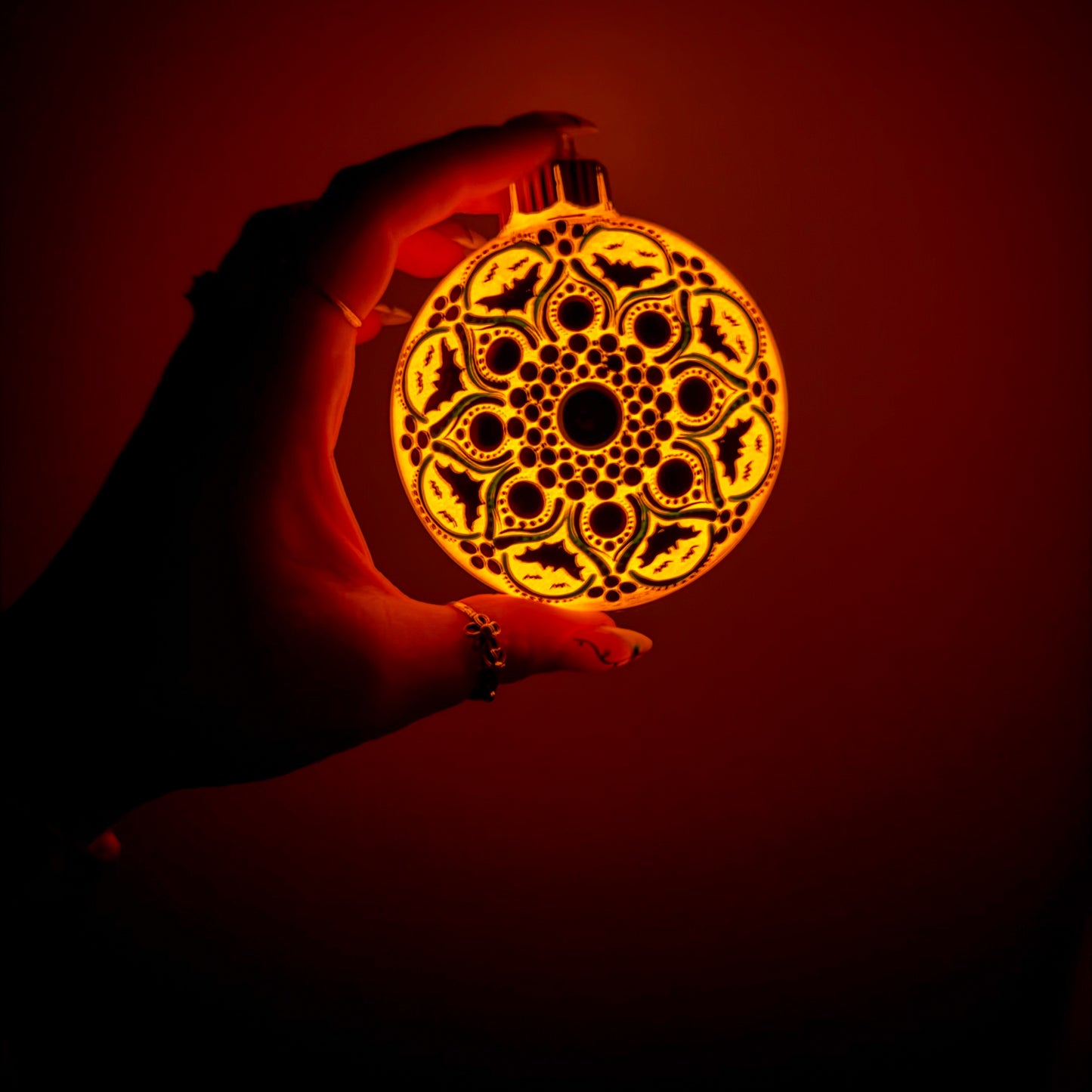 3”  Halloween Mandala Ornament