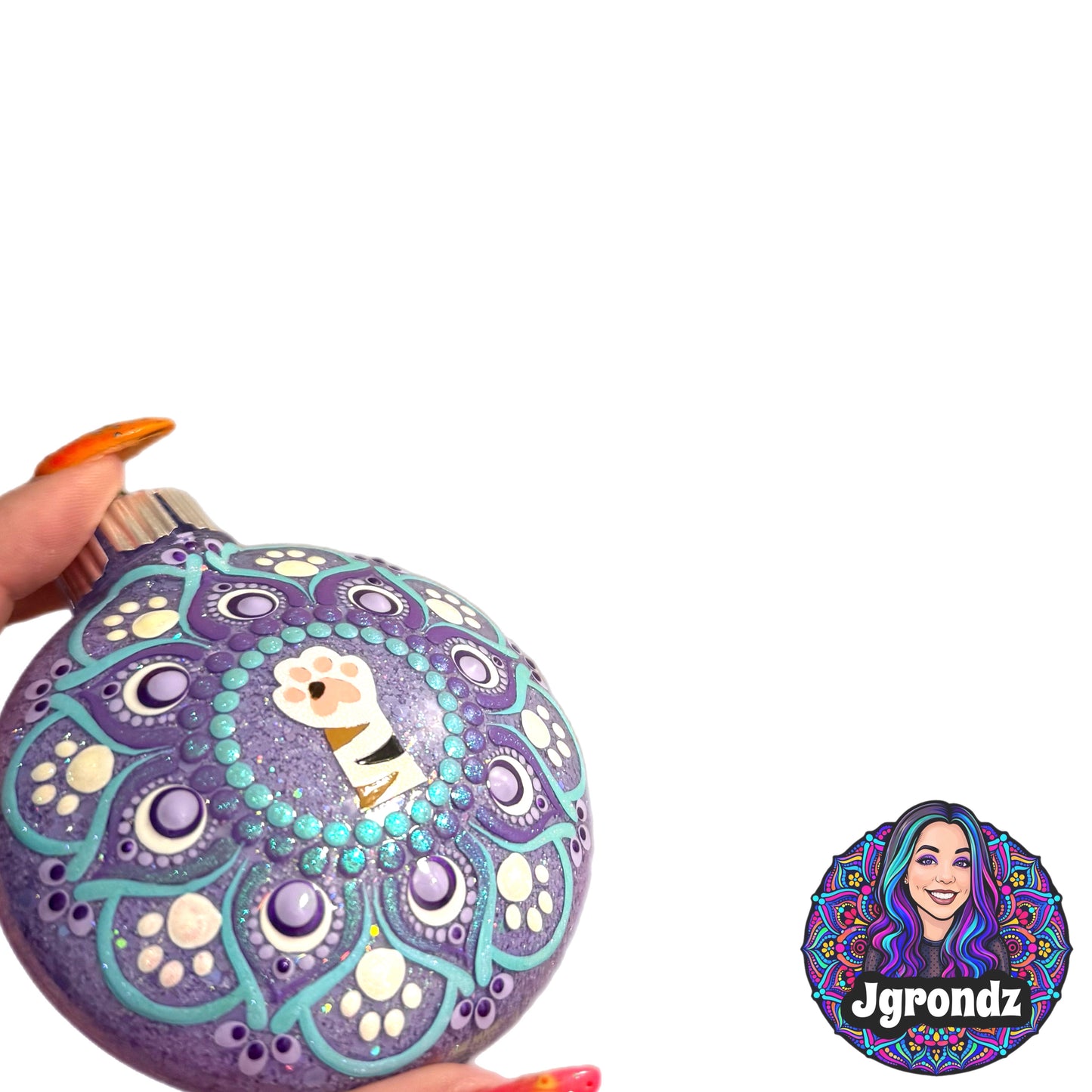 3” Cat Paw Mandala Ornament
