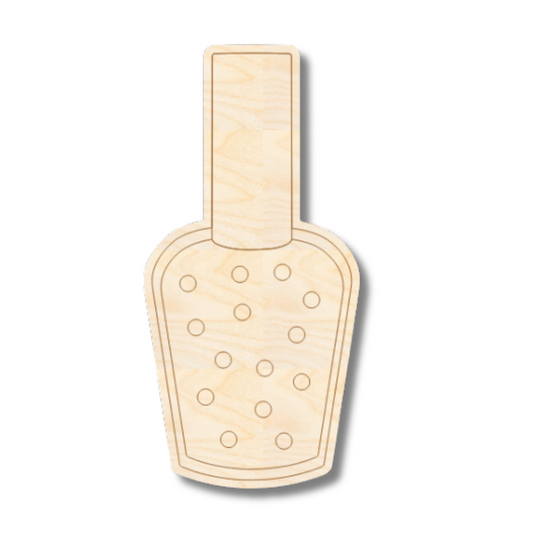 Unfinished Wood Etched Nail Polish Shape | Paint By Line Crafts | up to 30" DIY