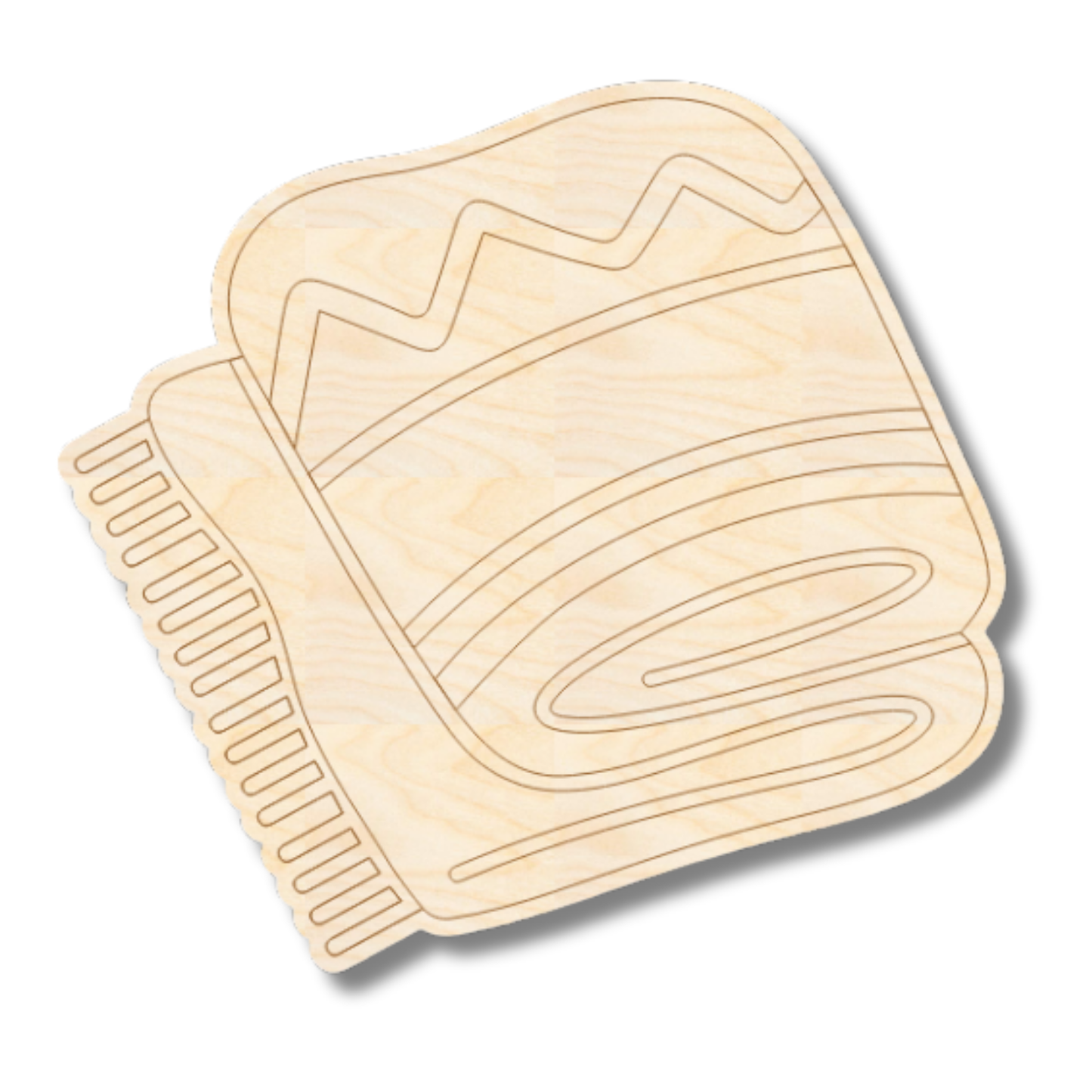 Unfinished Wood Etched Blanket Shape | Paint By Line Crafts | up to 30" DIY