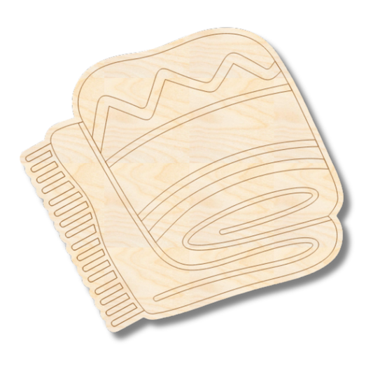 Unfinished Wood Etched Blanket Shape | Paint By Line Crafts | up to 30" DIY