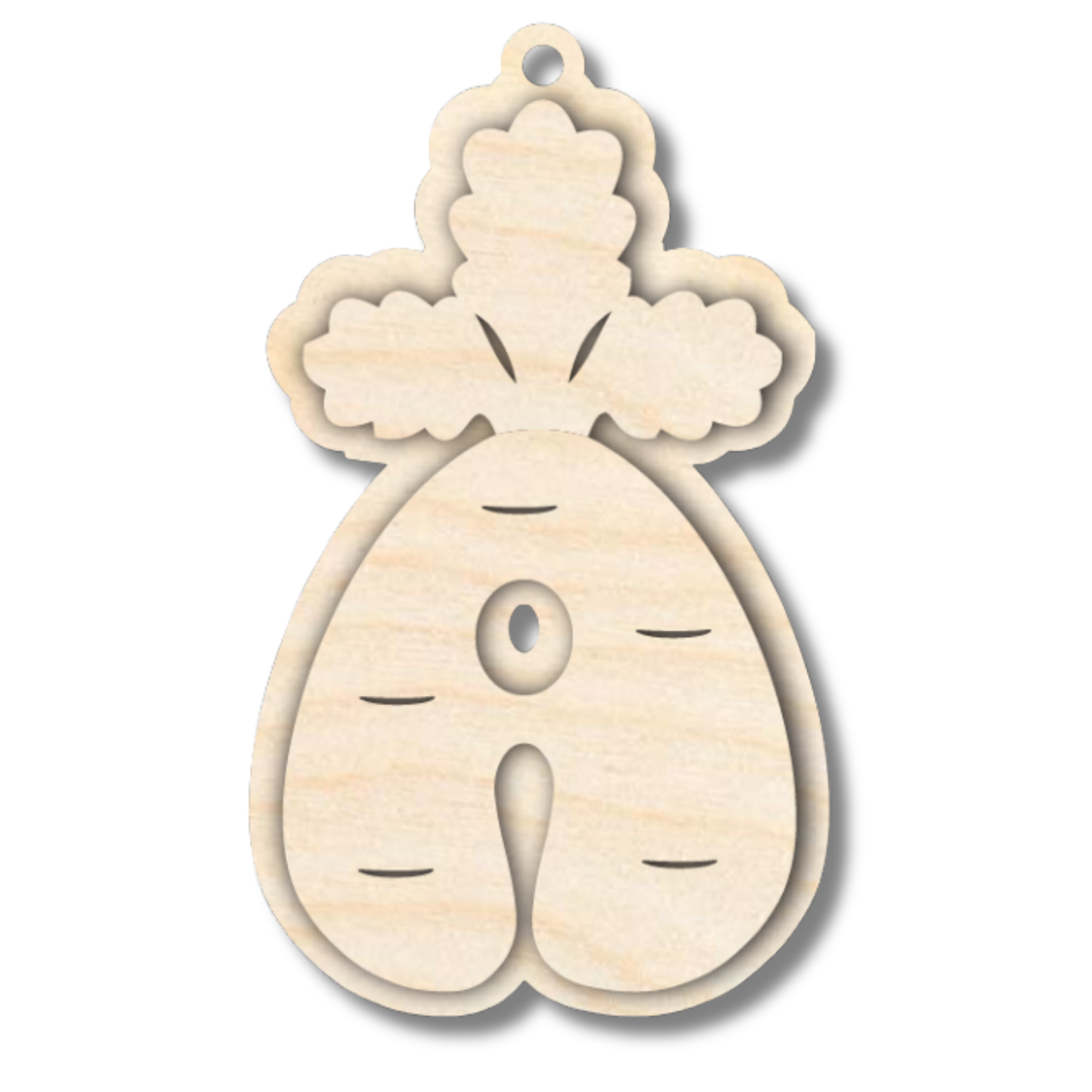 Unfinished Wood Layered Letter Carrot Tags | A-Z | 3 Piece | 6" Tall | 1/8" Wood | Wood Craft DIY