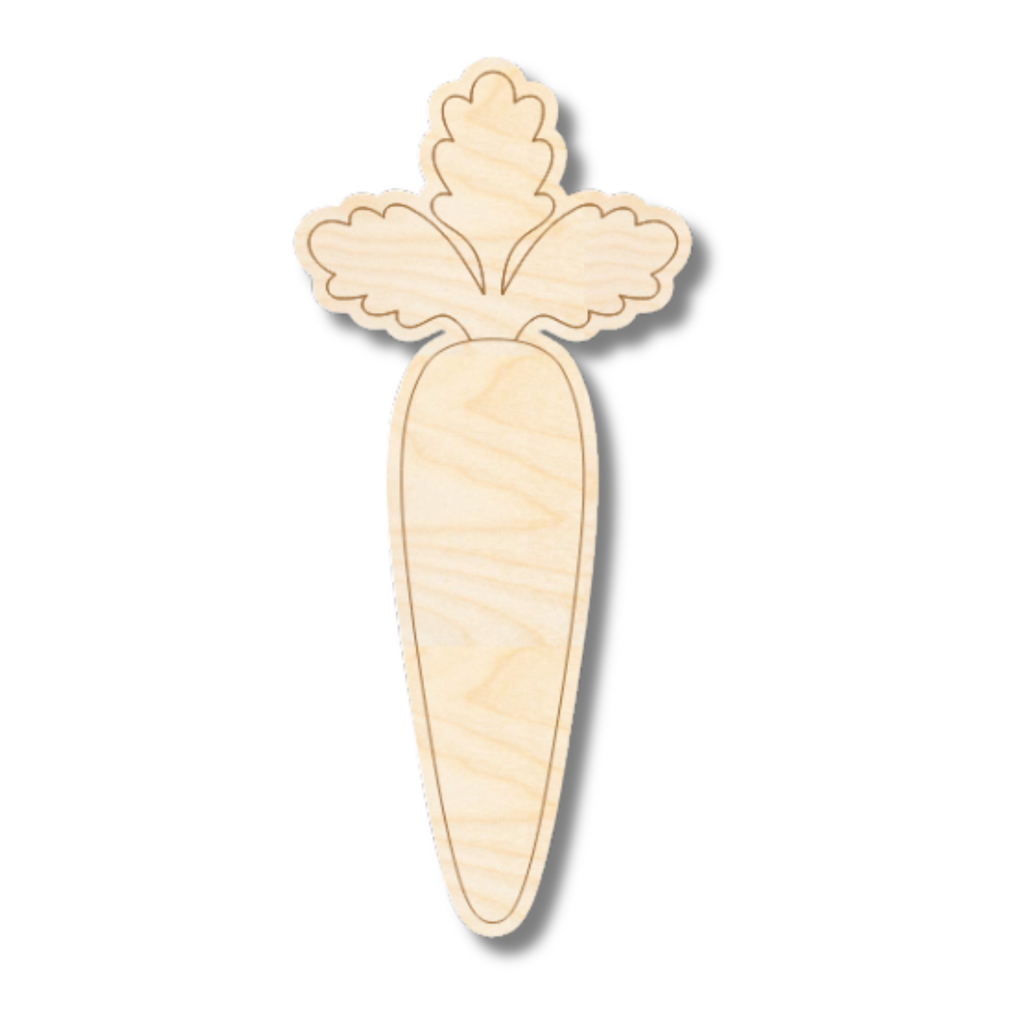 Unfinished Wood Etched Carrot Shape | Paint By Line Crafts | up to 30" DIY