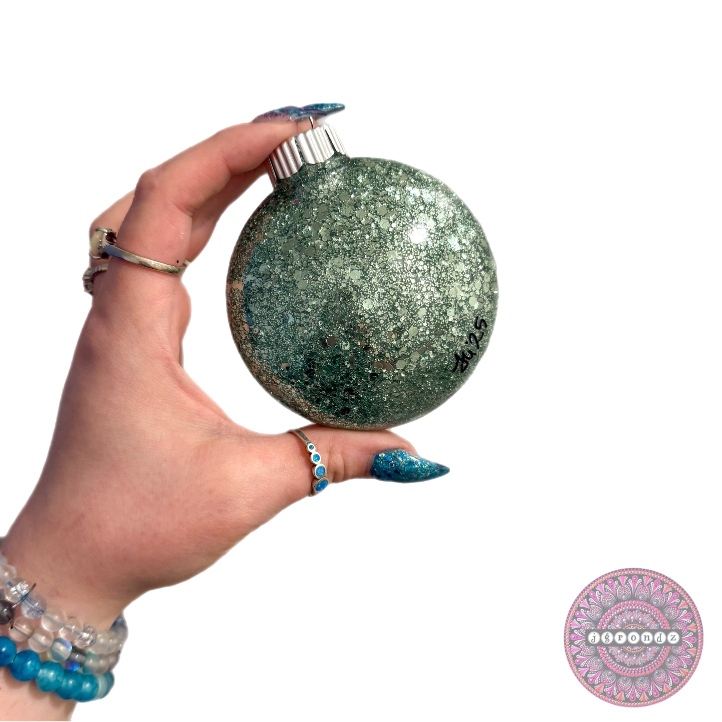 3” Snowman Mandala Glitter Ornament