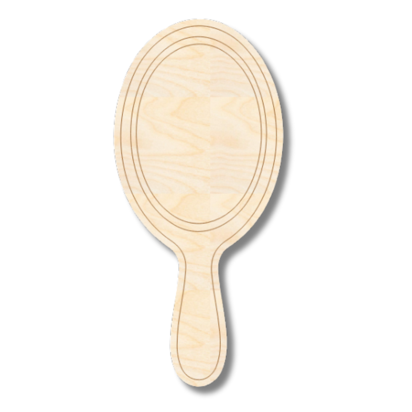 Unfinished Wood Etched Mirror Shape | Paint By Line Crafts | up to 30" DIY