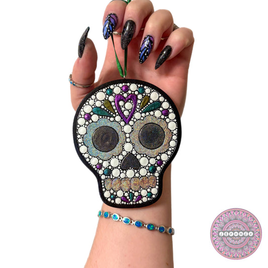 Sugar Skull Wood Shape Ornament