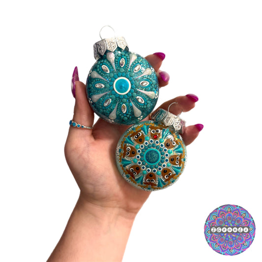 Mini Mandala Ornament Duo
