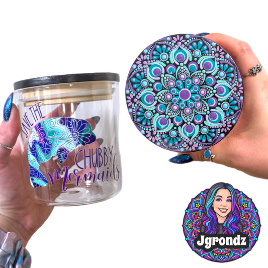 Save The Chubby Mermaids Mandala Stash Jar (Copy)