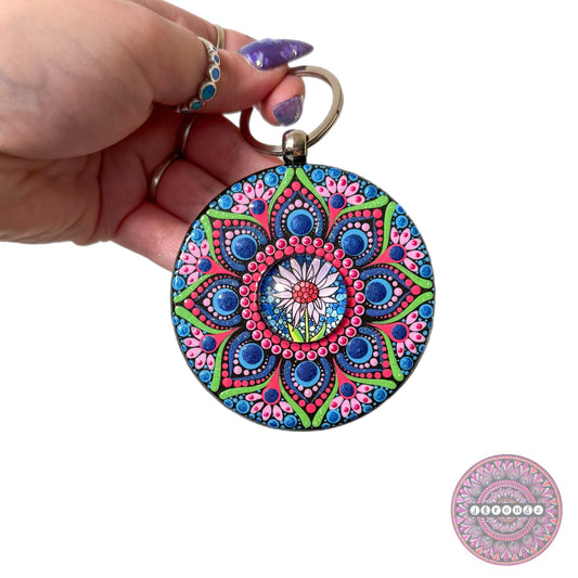 Pink Flower Purse Pendant 3”