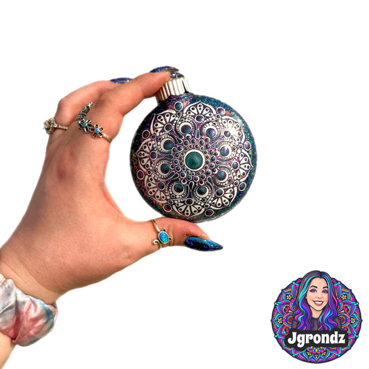 3” Oil Slick Mandala Ornament