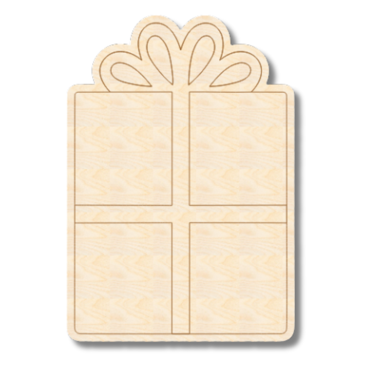 Unfinished Wood Etched Birthday Gift Shape | Paint By Line Crafts | up to 30" DIY