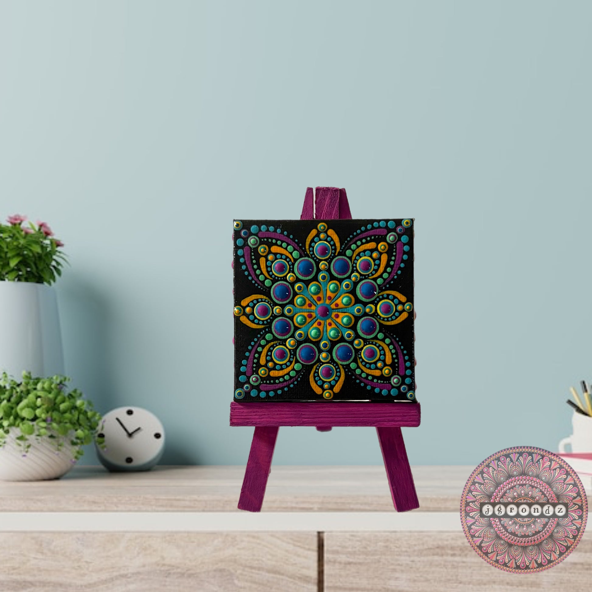 Mini Mandala with Easel – Jgrondz Dot Art