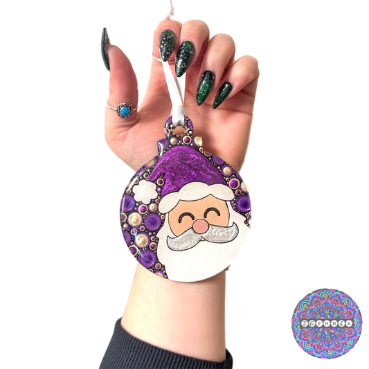 Santa 4” Wood Ornament