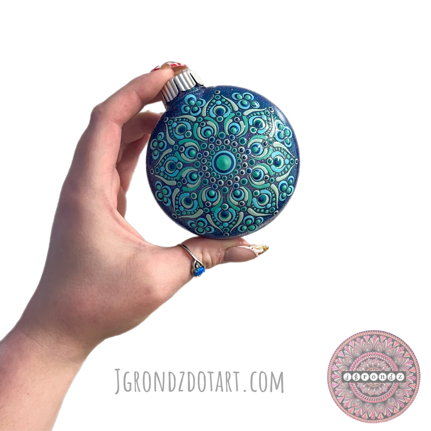 3” Mandala Glitter Ornament