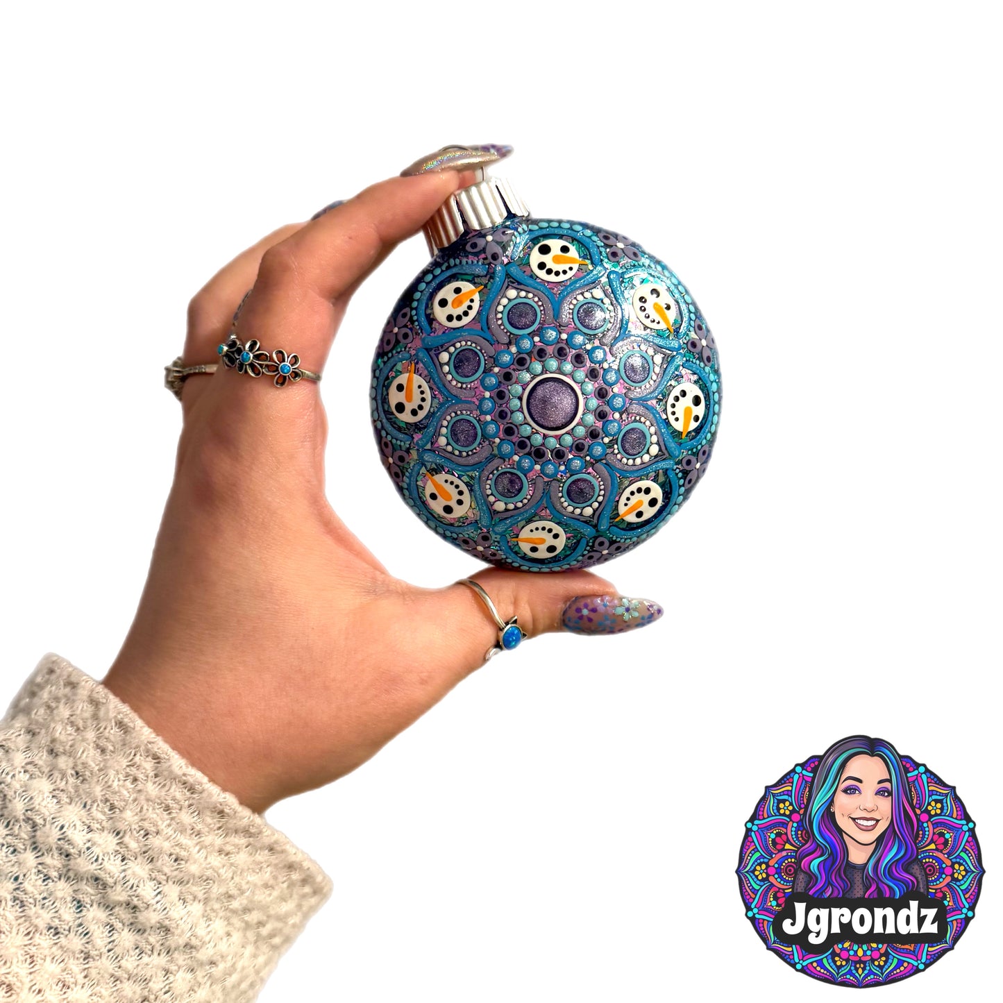3” Snowman Mandala Ornament