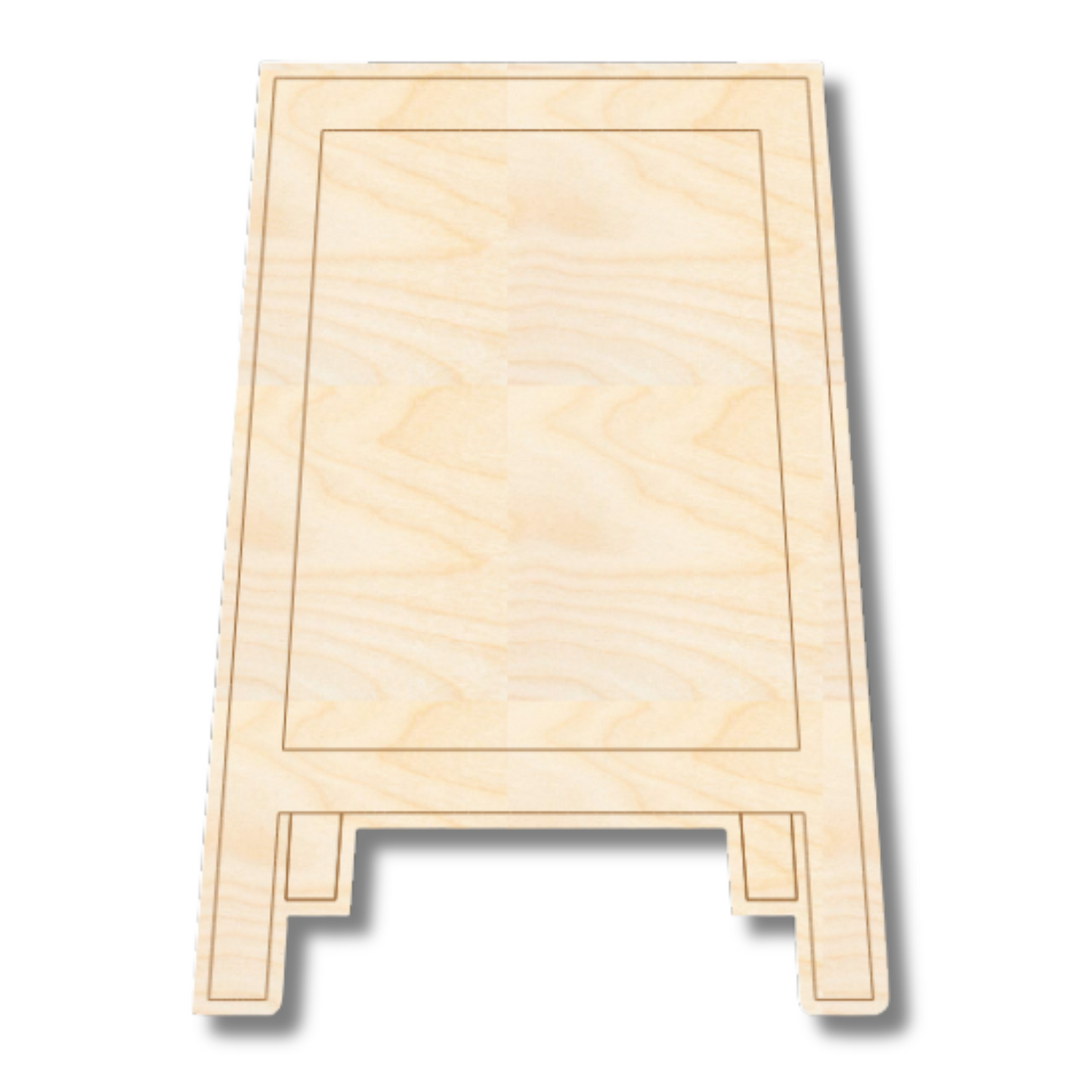 Unfinished Wood Etched Chalk Easel Shape | Paint By Line Crafts | up to 30" DIY