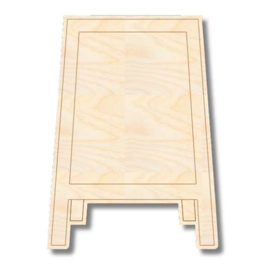 Unfinished Wood Etched Chalk Easel Shape | Paint By Line Crafts | up to 30" DIY
