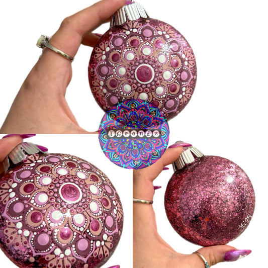 3” Mandala Glitter Ornament