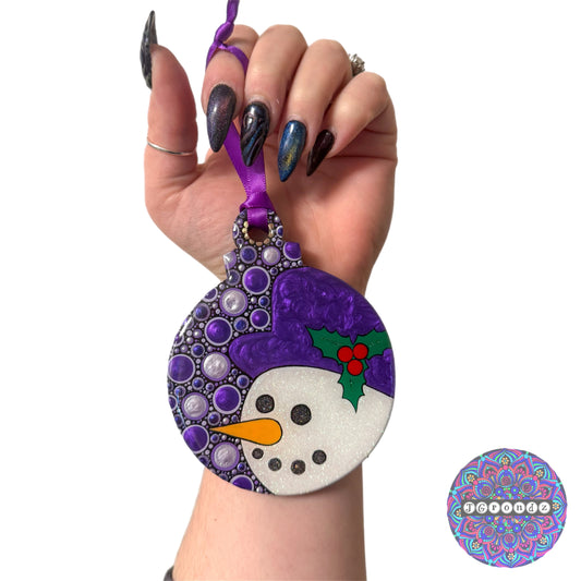 Snowman 4” Wood Ornament