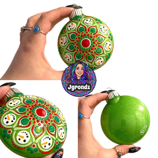 3” Snowman Mandala Ornament