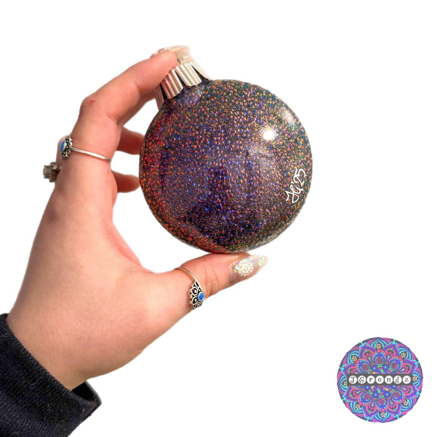 3” Mandala Glitter Ornament
