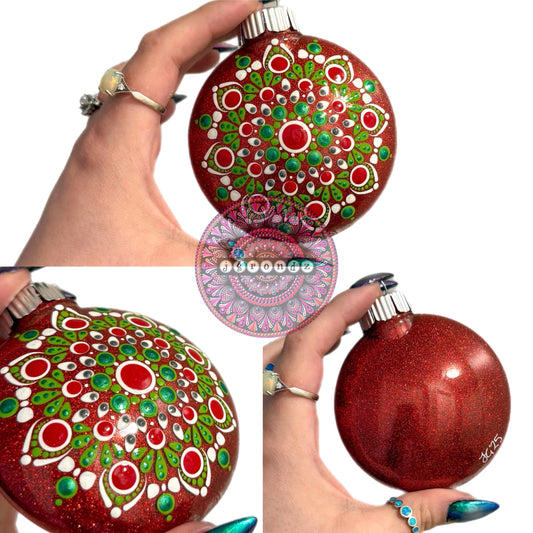 3” Mandala Glitter Ornament