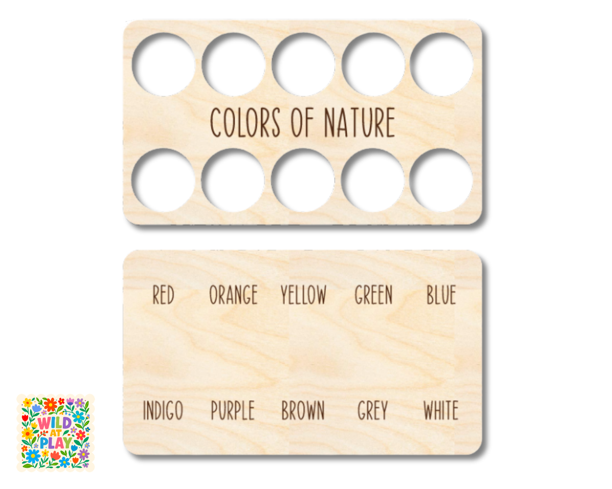 Unfinished Wood Colors of Nature Board | Wild at Play | 2pc |  12" | 1/4" Wood | DIY Craft Cutout |