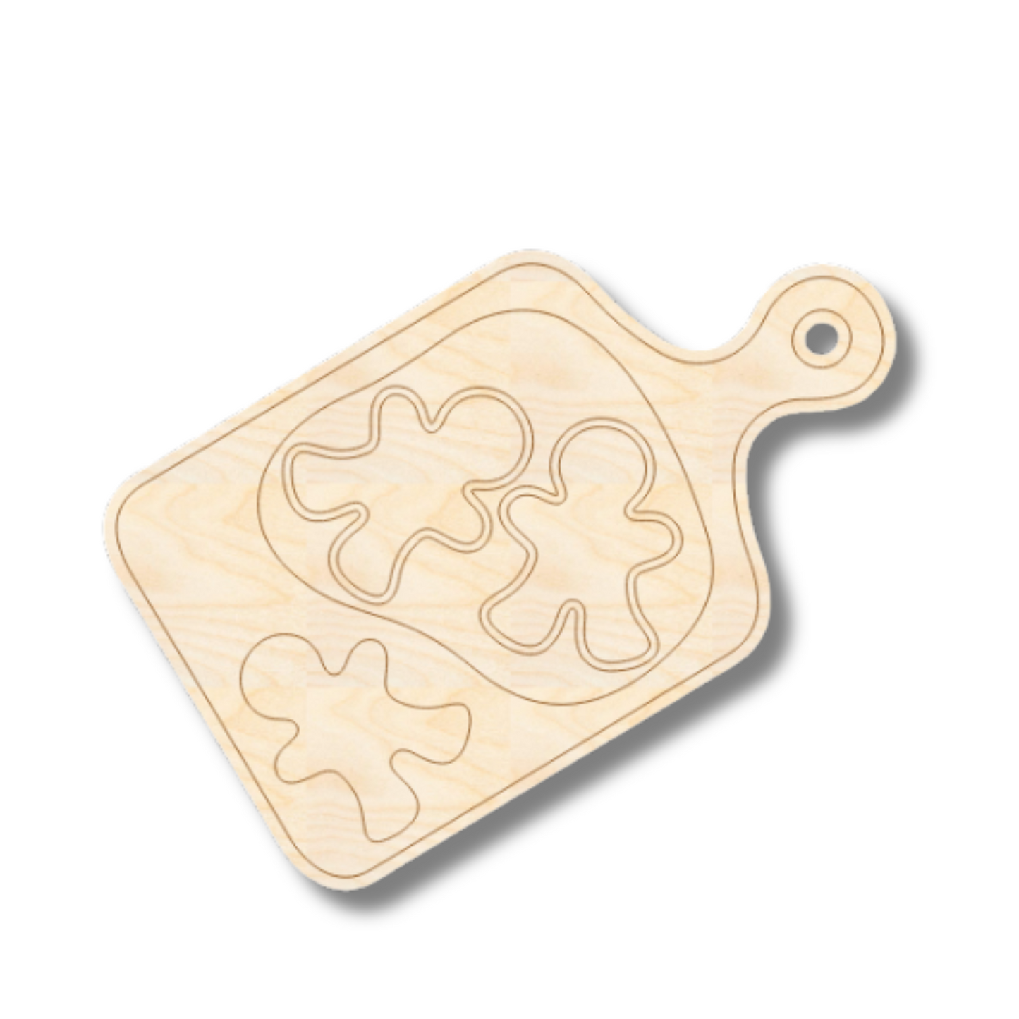Unfinished Wood Etched Gingerbread Cookies Shape | Paint By Line Crafts | up to 30" DIY