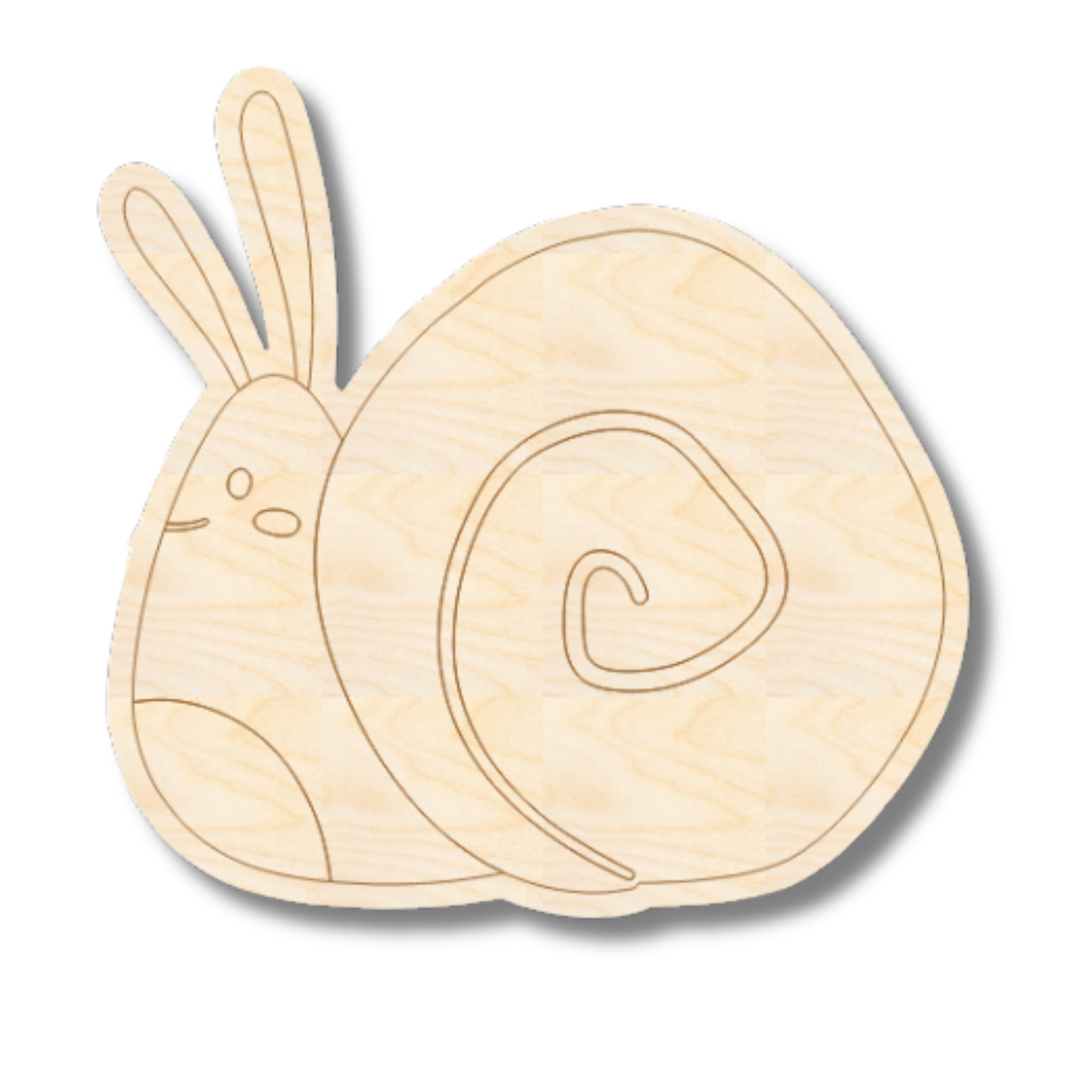 Unfinished Wood Etched Snail Shape | Paint By Line Crafts | up to 30" DIY