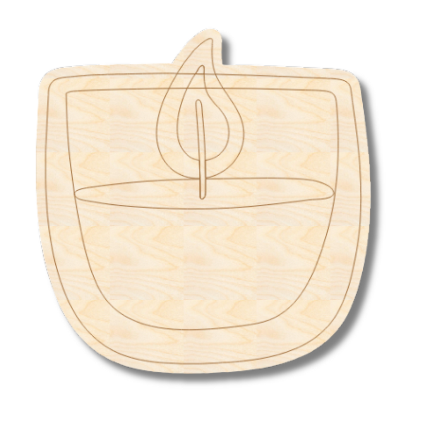 Unfinished Wood Etched Candle Shape | Paint By Line Crafts | up to 30" DIY