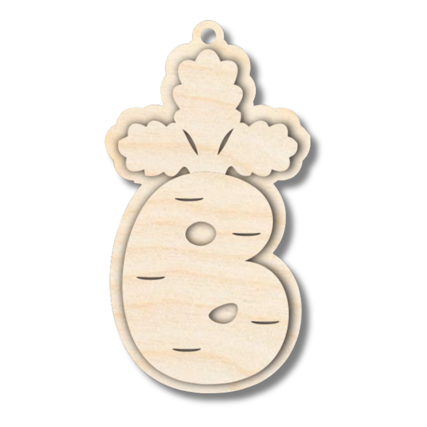 Unfinished Wood Layered Letter Carrot Tags | A-Z | 3 Piece | 6" Tall | 1/8" Wood | Wood Craft DIY