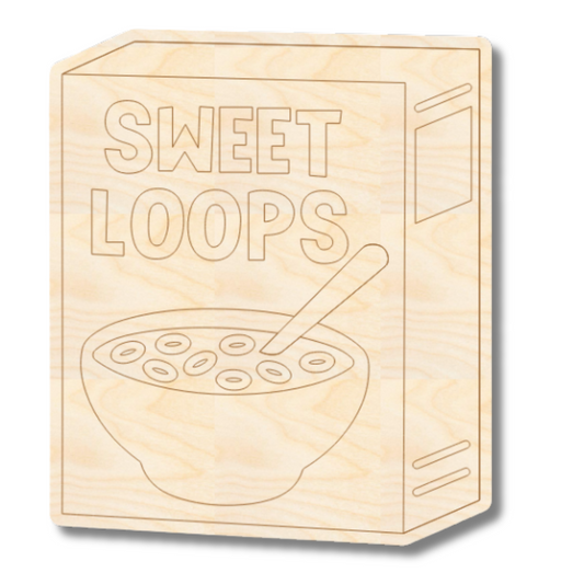 Unfinished Wood Etched Sweet Loops Shape | Paint By Line Crafts | up to 30" DIY