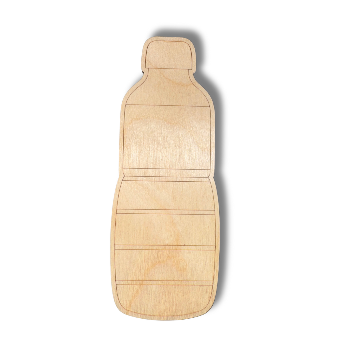 Unfinished Wood Etched Water Bottle Shape | Paint By Line Crafts | up to 30" DIY