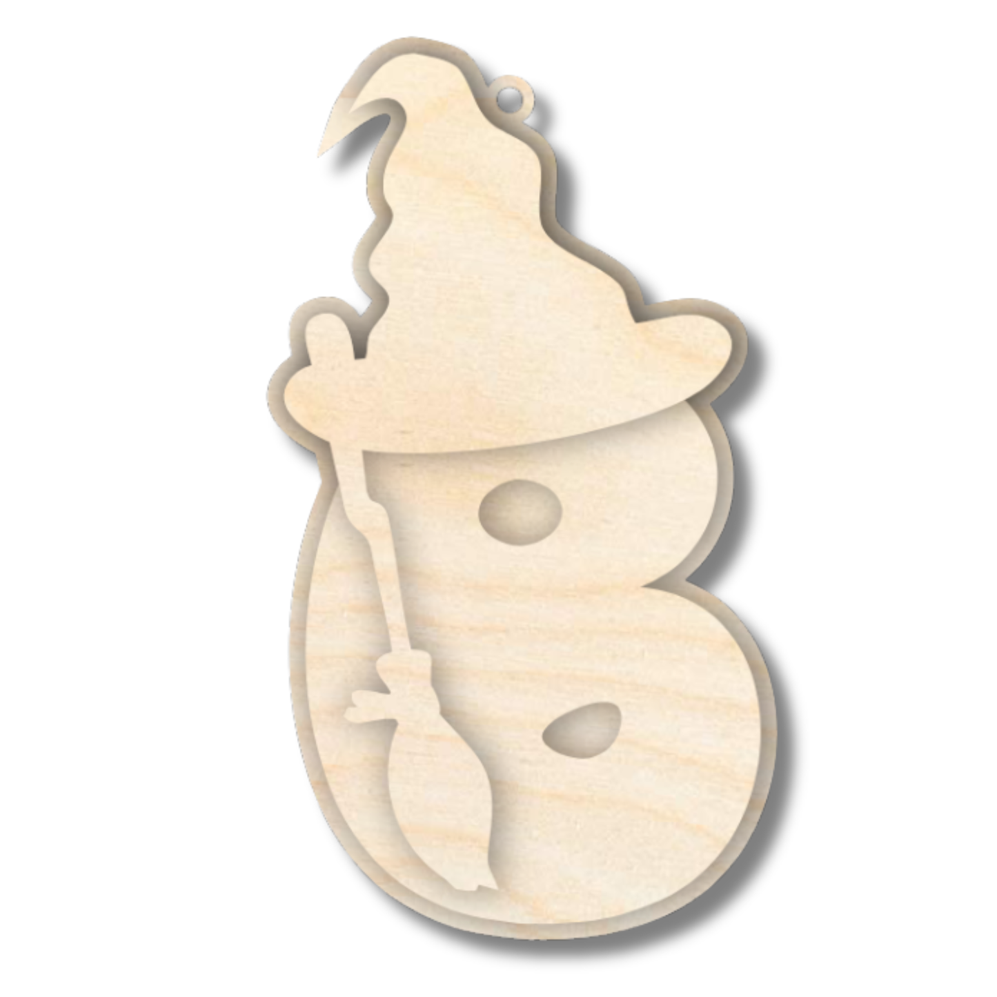 Unfinished Wood Layered Letter Halloween Witch Tags | A-Z | 3 Piece | 6" Tall | 1/8" Wood | Wood Craft DIY