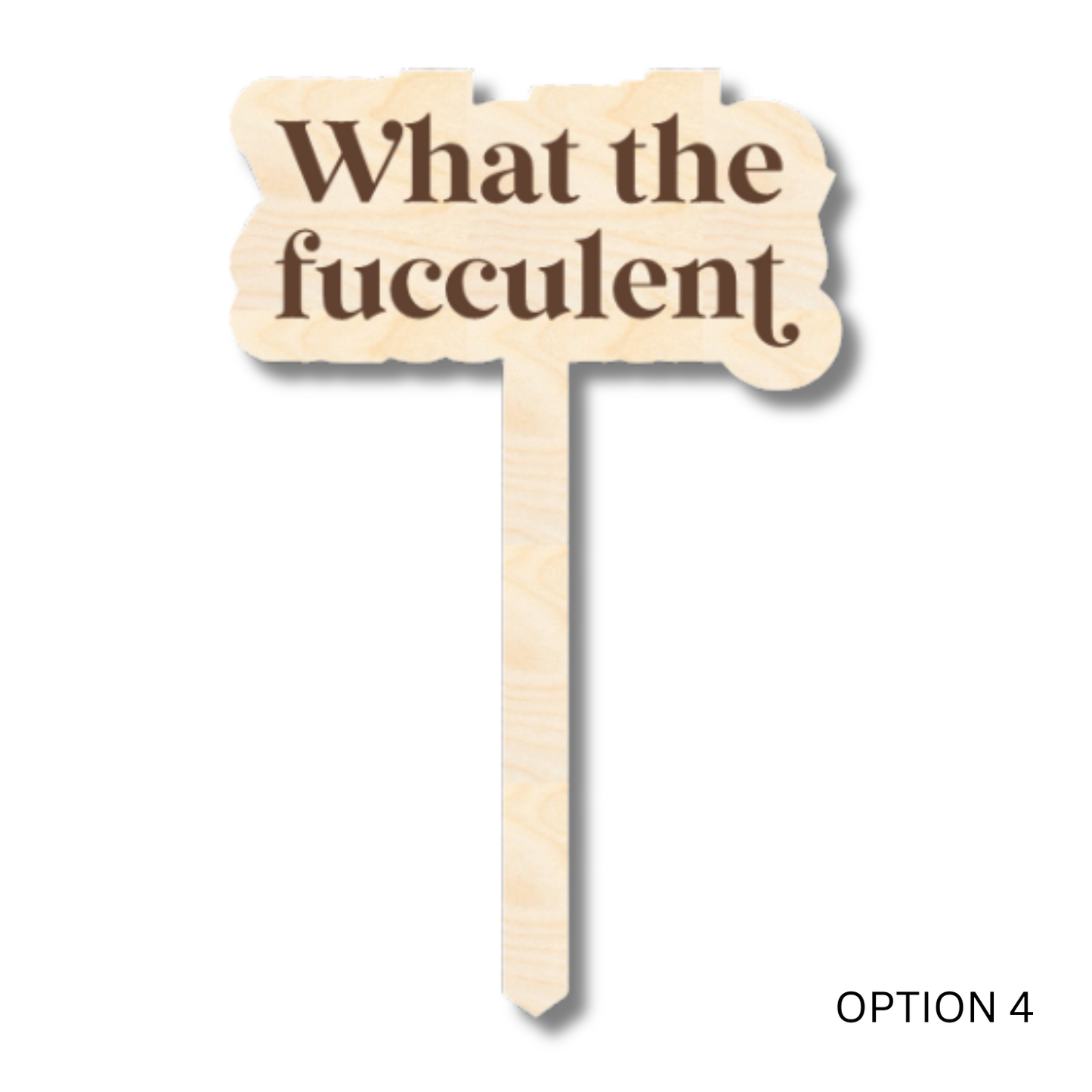 Unfinished Wood Funny Plant Stakes | 24 Options | 5" Tall | 1/8" Wood | Wood Craft Cutout