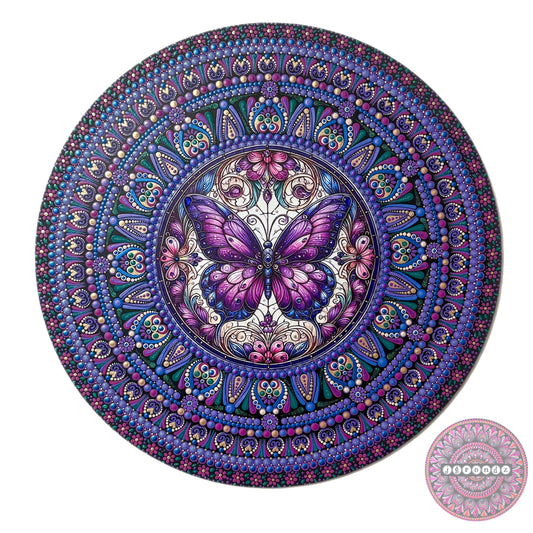 16” Butterfly Mandala Painting