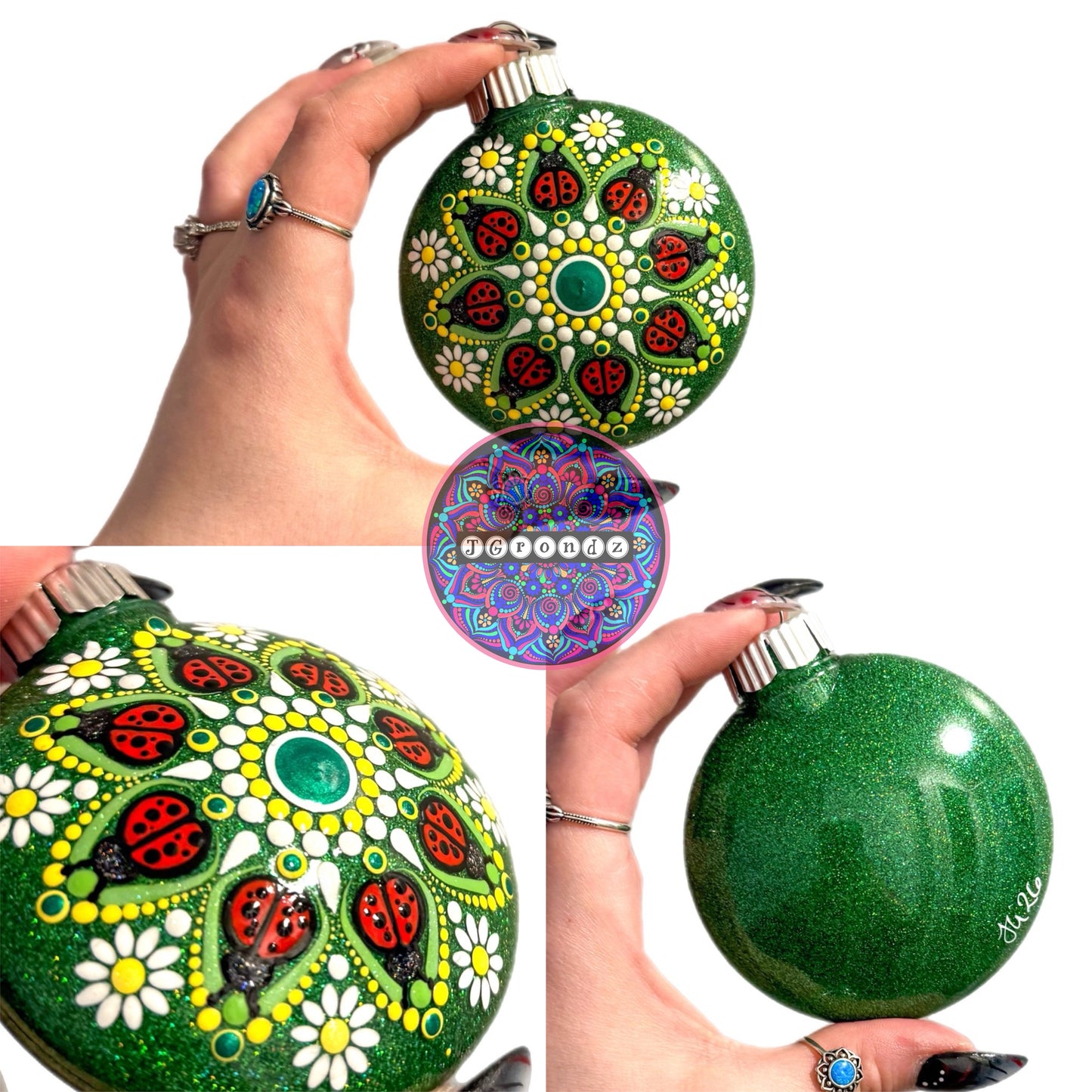 3” Ladybug Mandala Ornament