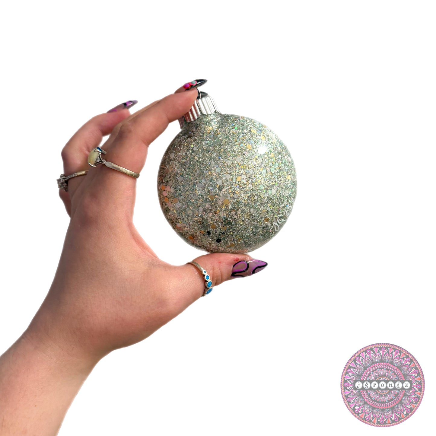 3” Mandala Glitter Ornament