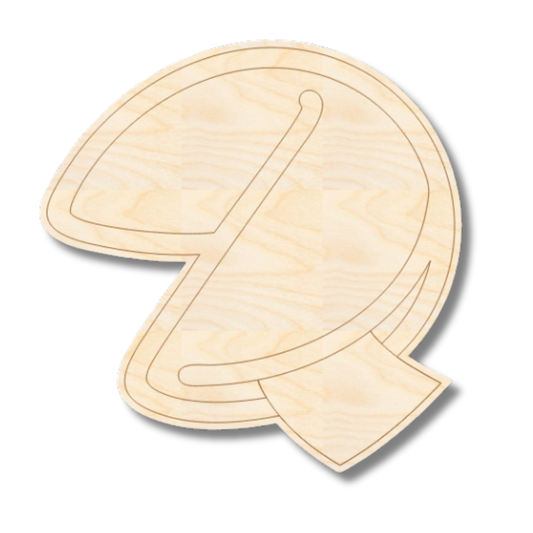 Unfinished Wood Etched Fortune Cookie Shape | Paint By Line Crafts | up to 30" DIY