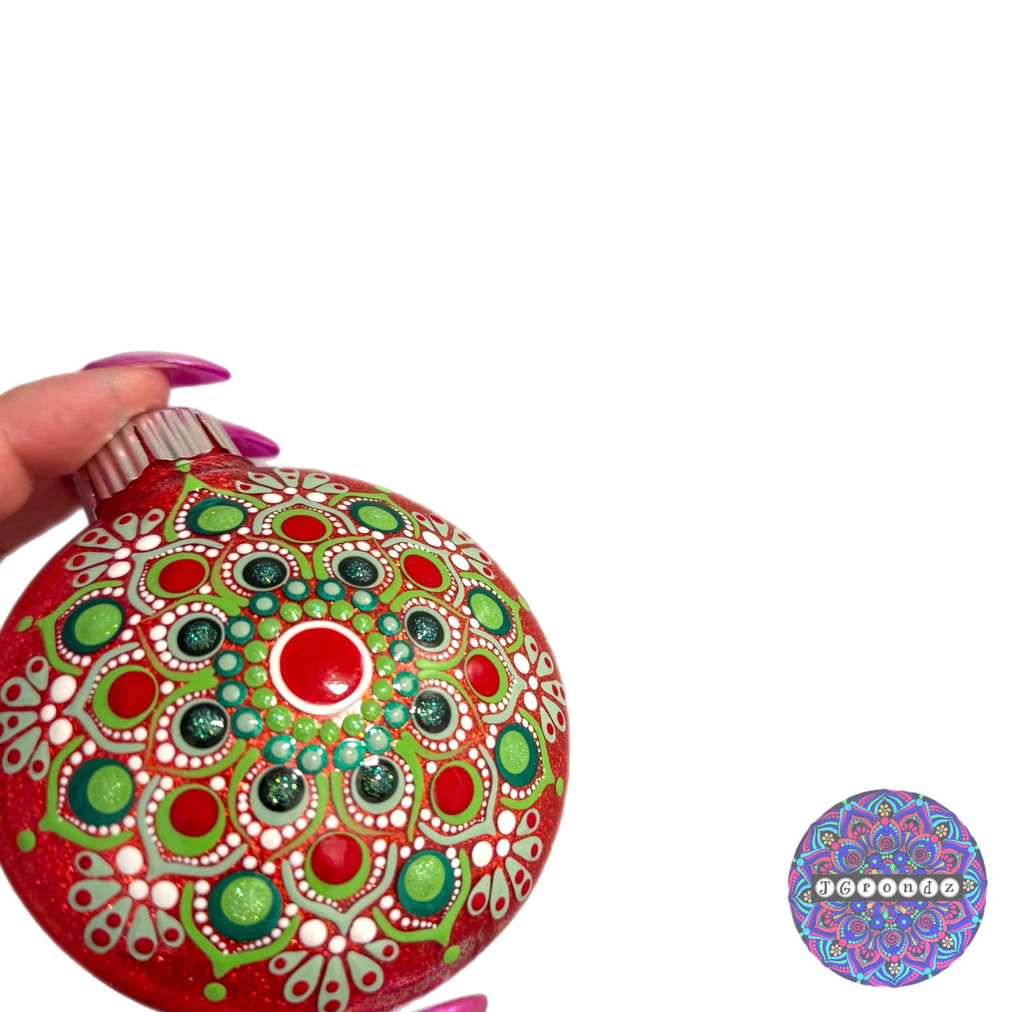 3” Mandala Glitter Ornament
