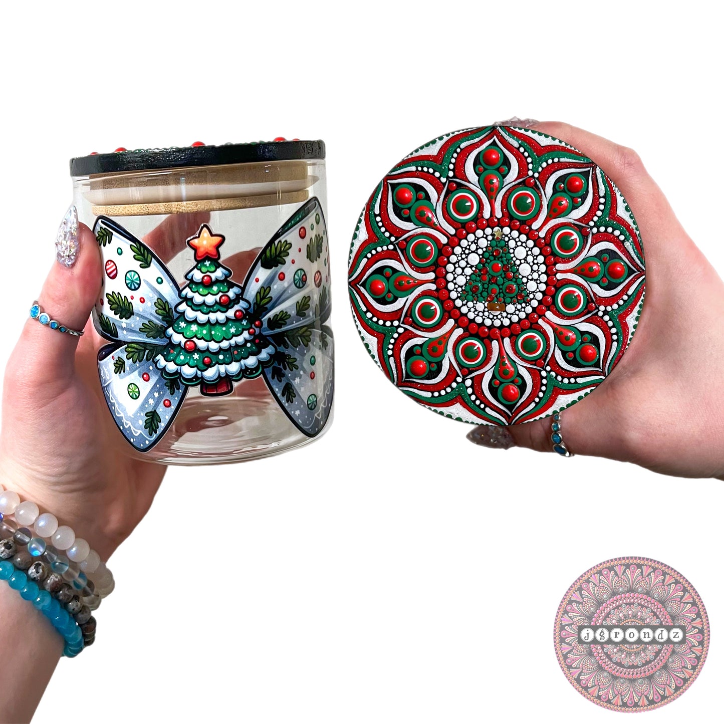 Holiday Mandala Stash Jar