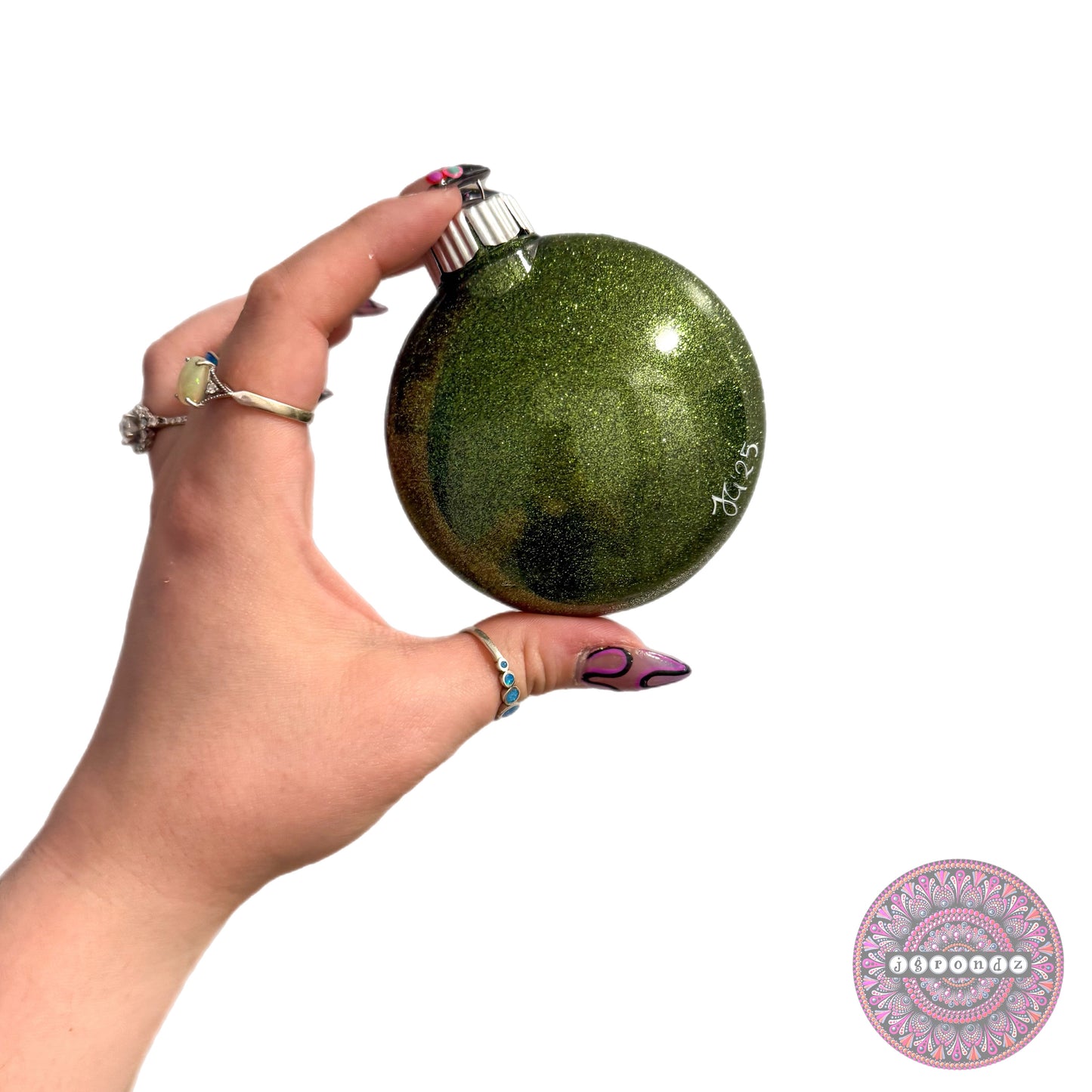 3” Mandala Glitter Ornament